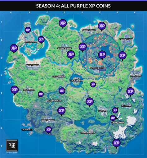 fortnite season  xp coins locations maps   weeks pro game guides