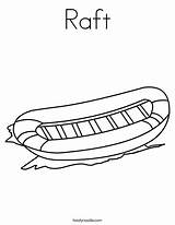 Raft Coloring Boat Rakit Worksheet Pages Drawing Sheet Tugboat Template Printable Print Handwriting Outline East North West South Twistynoodle Mommy sketch template