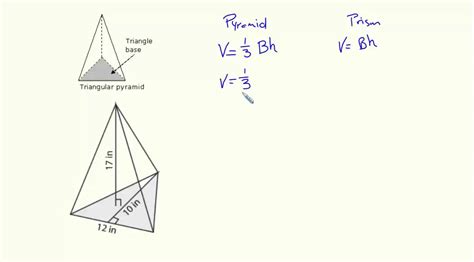volume formula  triangular pyramid