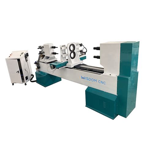 double axis wood lathe machine  turning  milling wisdom cnc