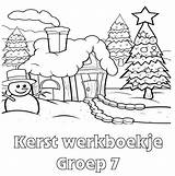 Kerst Groep Kleurplaten Werkboekje Bovenbouw Knutselen Kerstmis Minipret sketch template