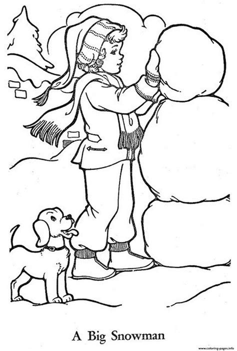 girl snowman coloring page coloring pages