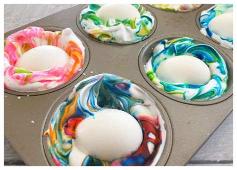 dye easter eggs  shaving cream isaveazcom