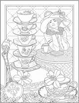 Coloring Pages Adult Book Dover Publications Tea Time Books Doverpublications Printable Welcome Colouring Haven Creative Sheets Choose Board Designs Colored sketch template