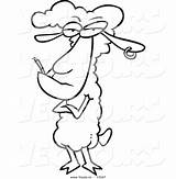 Coloring Sheep Cigarette Outline Cartoon Vector Earring Designlooter Bad Lamb Regression Age Clipartmag Animals Pages 73kb Choose Board 1024 Clipart sketch template