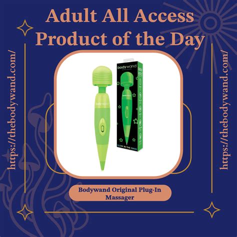 Adult All Access Product Of The Day Bodywand Original Plug In Massager