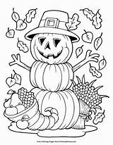 Coloring Thanksgiving Vogelscheuche Spaventapasseri Crayola Colorare Herbst Pumpkin Thesprucecrafts Ausmalbild Visto Scarecrow Autunno Pilgrim Tulamama sketch template