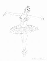 Coloring Pages Ballerina Barbie Tutu Getdrawings Getcolorings Template Ballet sketch template