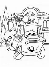 Cars Disney Mater Tow Tokyo Mack sketch template