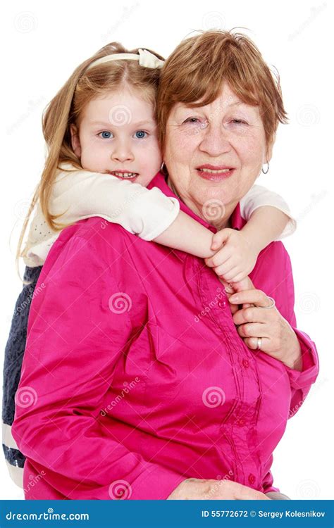 happy grandmother    granddaughter stock photo image
