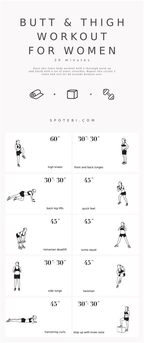 20 Minute Butt And Thigh Workout For Women