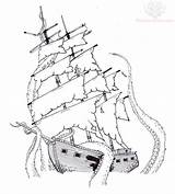 Ship Pirate Kraken Tattoo Drawing Outline Ships Sinking Simple Designs Tattoos Sunken Stencil Deviantart Getdrawings Stencils Traditional Old Trophies Sleeve sketch template