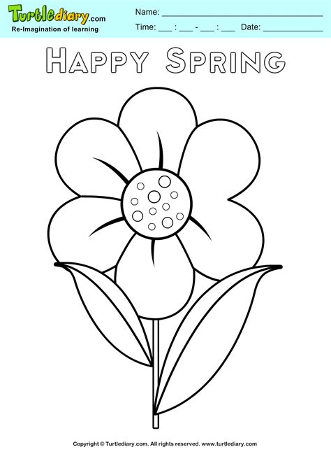 spring coloring pages learny kids