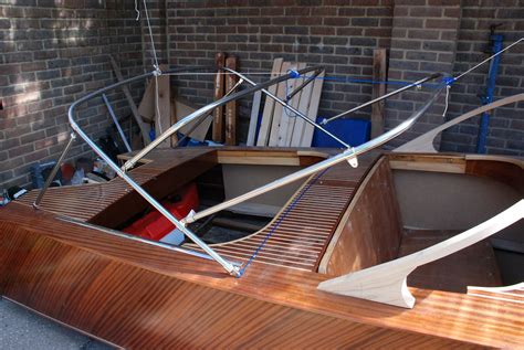 wooden speed boat build canopy frame