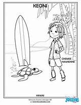Viens Monde Découvrir Enfa Joli Beau Akito Japonaise Surf Entier Colorier Planche Keoni Hawaïen sketch template