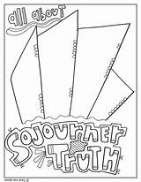 Truth Sojourner Pages Coloring Month History Classroomdoodles sketch template