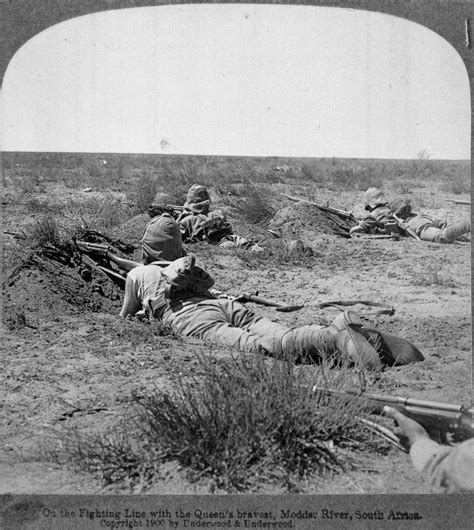 british soldiers lying prone modder river south africa