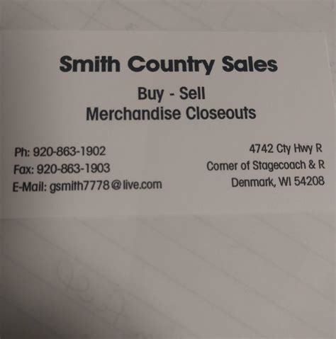 smith country sales poland wi