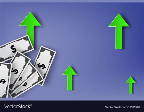 paper art  increasing dollar sign currency vector image