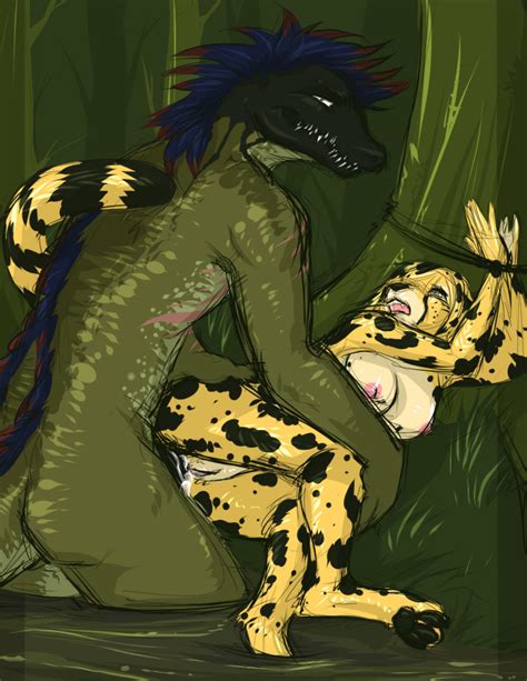 Rule 34 Anthro Bondage Bound Breasts Cheetah Crocodile Feline Female
