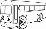 Colorir Autocarro Autobus Scuolabus Illustration Carattere Fumetto Schwarz sketch template