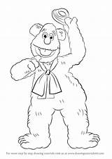 Bear Muppet Show Drawing Fozzie Draw Step Cartoons Characters Lessons Drawingtutorials101 Learn Tutorial Cartoon Previous Next sketch template