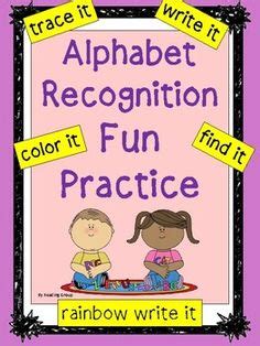 alphabet recognition fun practice  reading group tpt writing ideas