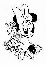 Minnie Coloring Mouse Pages Baby Girls Girl Kids Color Printable Mickey American Clipart Disney Kit Soccer Getdrawings Doll Drawing Printables sketch template