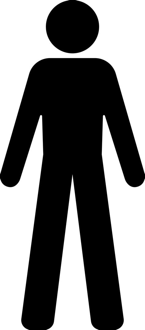 Clipart Male Symbol Silhouette Bathroom Sign Clipart