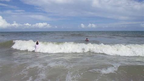 big waves  myrtle beach south carolina july  youtube