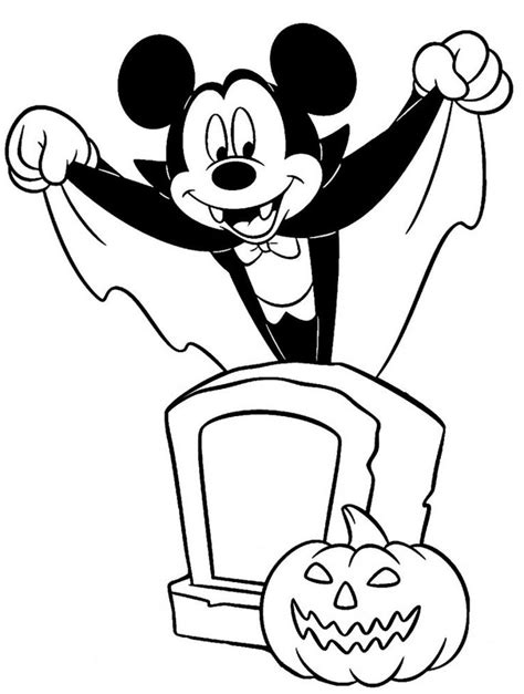 mickey mouse halloween coloring pages  worksheets mickey mouse