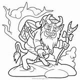 Krampus Misbehaved Punish Xcolorings Horror Tagged 630px Easter sketch template