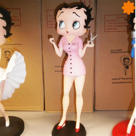 Figura De La Sex Symbol Betty Boop Peluquera Con Tijeras Y