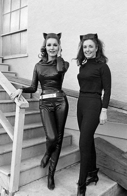 me and my stunt double julie newmar catwoman cosplay