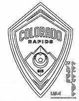 Coloring Soccer Pages Rapids Colorado Logos Mls Sheets Kids Boys Player Sheet Print Tags Fc Designlooter Ball Cool sketch template