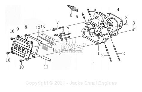 generac  parts diagram  engine  cylinder head