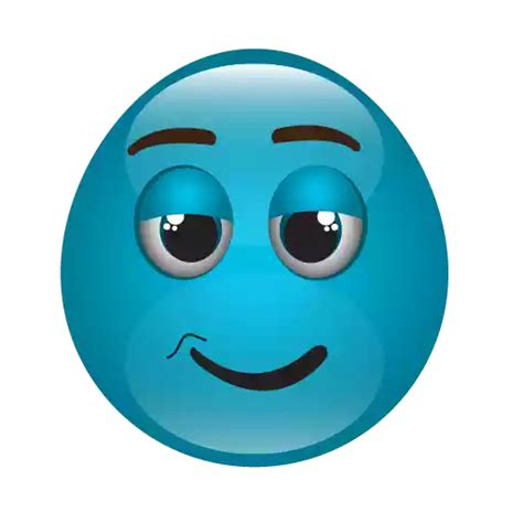 blue emoji png file png mart