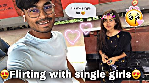 Flirting😘with Single Cute Girls 😍 Girls Reaction On Public Place