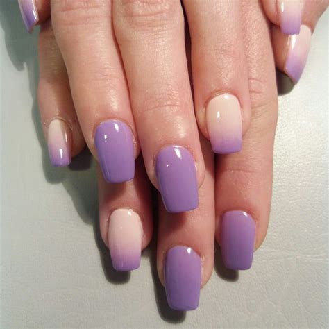 Purple Ombre Gel Nails Perfect For Summer Ногти