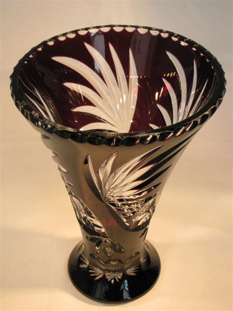 Antiques Atlas Bohemian Cut Glass Amethyst Vase