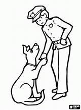 Police Coloring Pages Kids Officer Dog Policeman Printable Clipart Dogs Cliparts K9 Preschool Officers Crafts Greeting Agent Moment Colouring Car sketch template