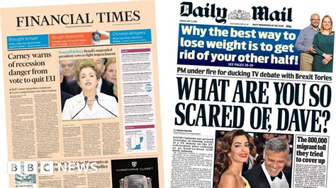 newspaper headlines brexit warning bbc reaction  queens gift
