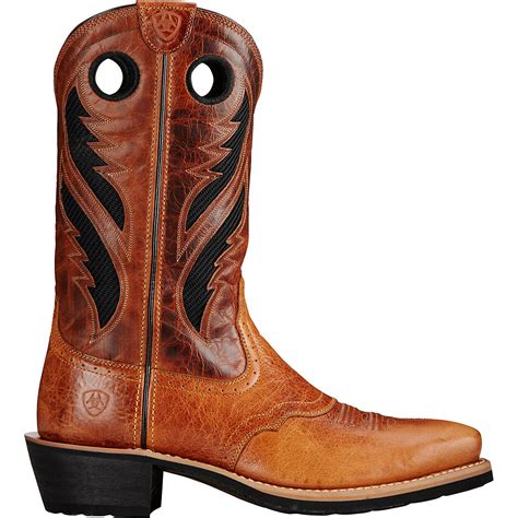 ariat mens heritage roughstock venttek roper western boots academy