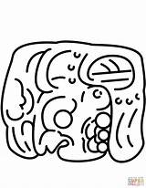 Dibujo Glifo Mayan Glyph sketch template