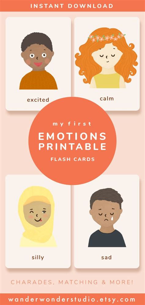 printable emotions cards  game ideas emotions cards preschool