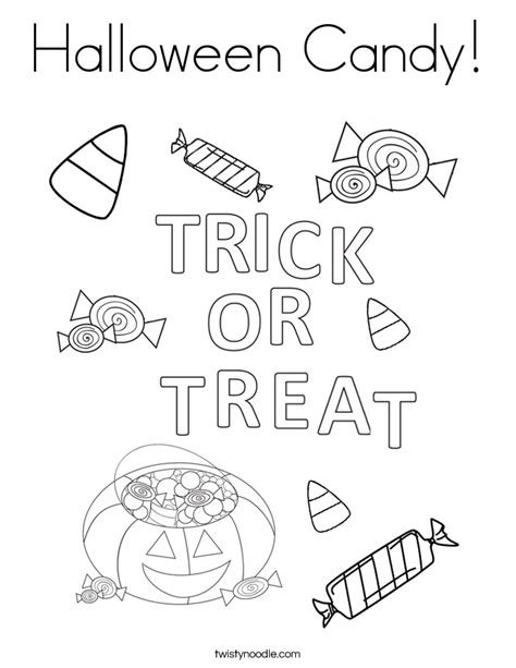 halloween candy coloring page twisty noodle