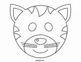 Mask Cat Masks Color Printable Animal Coloring Face Paper Blank Maskspot Craft Choose Board sketch template