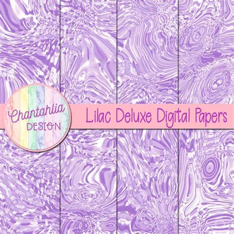 digital papers featuring lilac deluxe designs