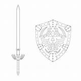 Hylian Zelda Blueprint Espada Maestra Bezoeken sketch template