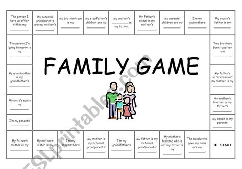 family game esl worksheet  deric